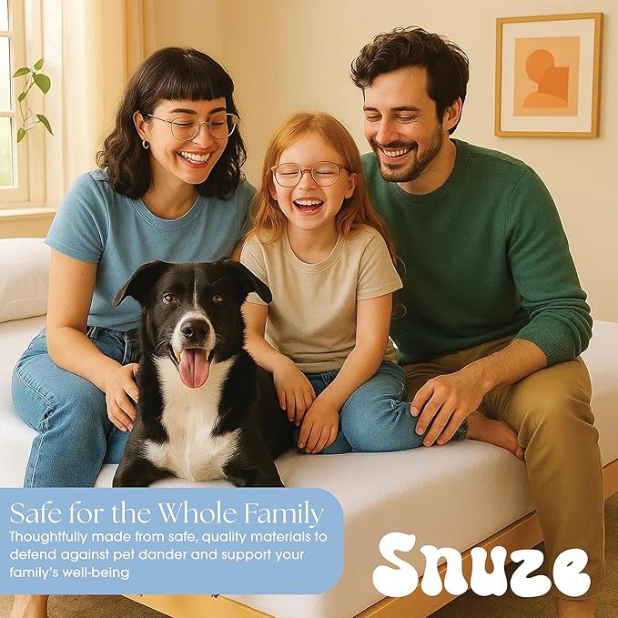 Snuze Soft Terry Mattress Protector – King Size, Waterproof Cover – Soft, Breathable, Machine Washable, Fits Up to 20” Deep Mattress