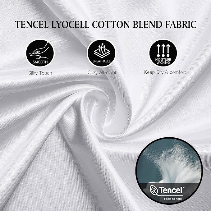 Beautyrest White Feather Down Mattress Pad Twin Size - 233 Thread Count Tencel/Cotton Blend Featherbed Cover with Elasticized Anchor Bands Mattress Pad