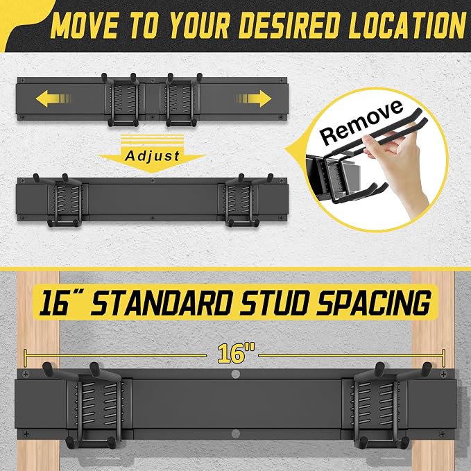 klasit Garage Wall Organizer,15Pack Carries 675 lbs,Garden Tool Organizer 48in With Large Storage Space,Easy Assembly, Sturdy Design,for Efficient Tool Storage Garage Organization | Carries 675 lbs, Easy Assembly, Sturdy Design, Garage Organization - Image 2