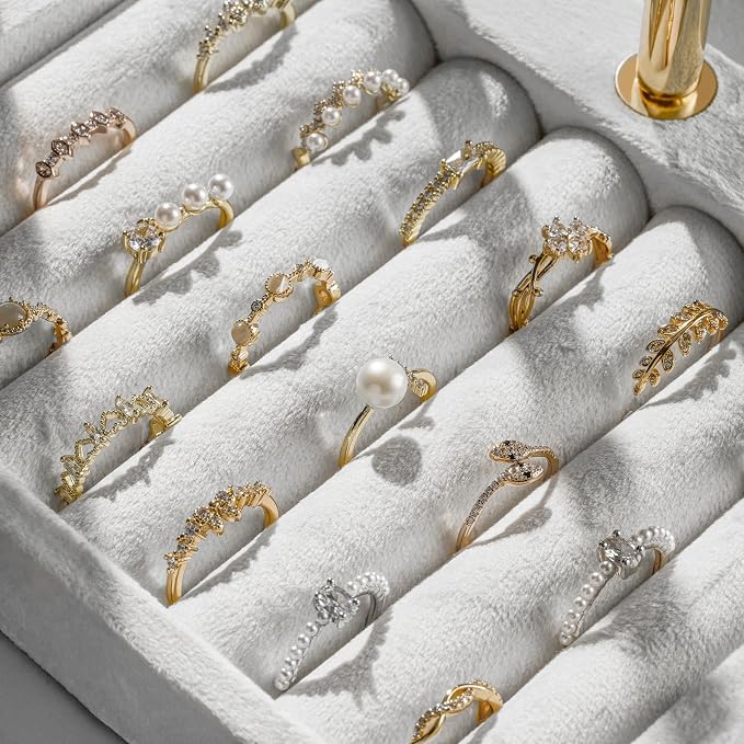 bussdis 3 Tier Bracelet Holder Display - Detachable T Bar White Velvet Bracelet Holder, Jewelry Holder Organizer for Bracelet, Necklace, Earrings, Rings - Image 2