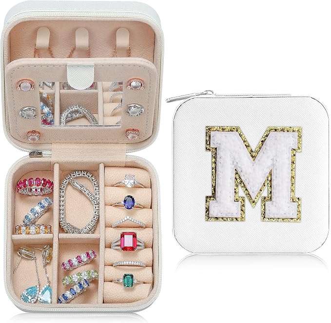 Parima Travel Jewelry Case - White Gift for Female Friends and Bridesmaids - Self Care, Birthday and Bride Gifts by PARIMA