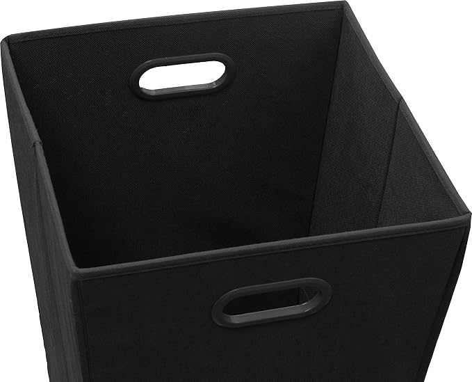 Simple Houseware Foldable Closet Laundry Hamper Basket, Black - Image 2