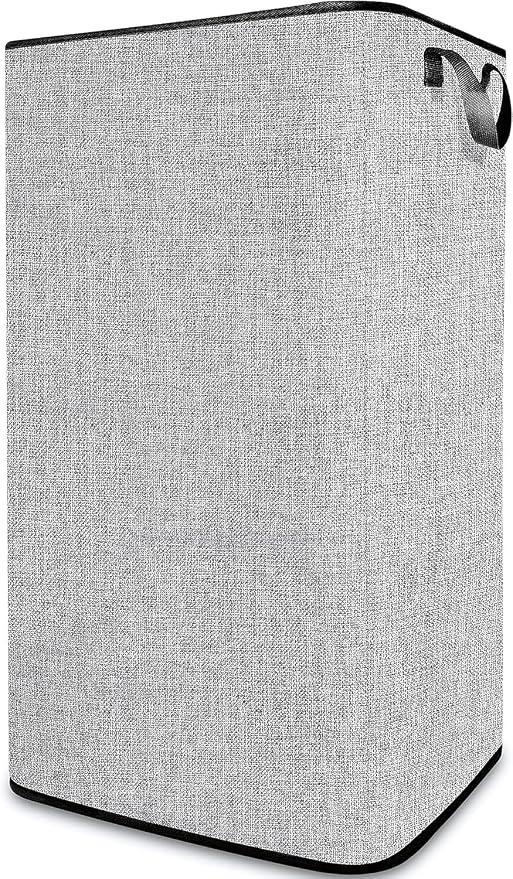 SNIGJAT Large Laundry Hamper, Tall Laundry Hamper with Sturdy Handles, Collapsible Dirty Clothes Basket for Bedroom, Rectangular Sturdy Large Clothes Basket for College, Dorm, Towels, Toys, 80 L by SNIGJAT