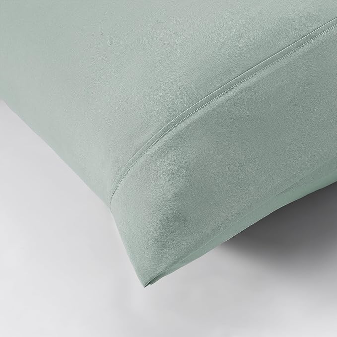 Modern Threads Soft Microfiber Solid Sheets - Luxurious Microfiber Bed Sheets - Includes Flat Sheet, Fitted Sheet with Deep Pockets, & Pillowcases Smoke King