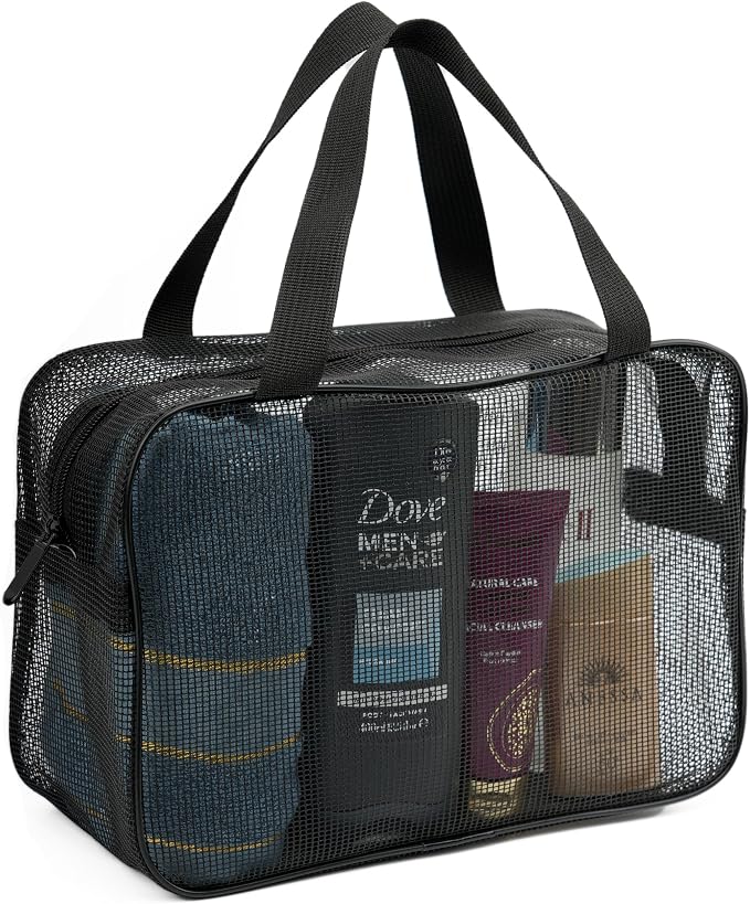 REDSINDA Mesh Shower Caddy Bag for Bathroom Gym Camping Portable Travel Mesh Toiletry Bag for Women Men by REDSINDA