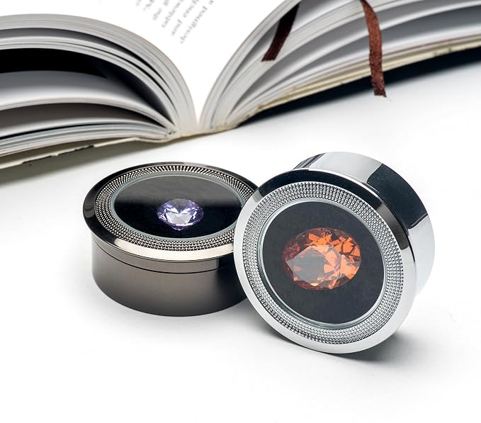 Small Loose Diamond or Gemstone Display Box Case Holder Show Container Metal (Silver- 1.5x0.6) - Image 7