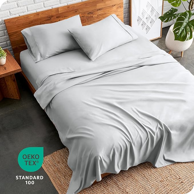 Bare Home King Sheet Set - 1800 Ultra-Soft Microfiber King Bed Sheets - Double Brushed - Deep Pockets - Easy Fit - 4 Piece Set - Bedding Sheets & Pillowcases (King, French Grey)