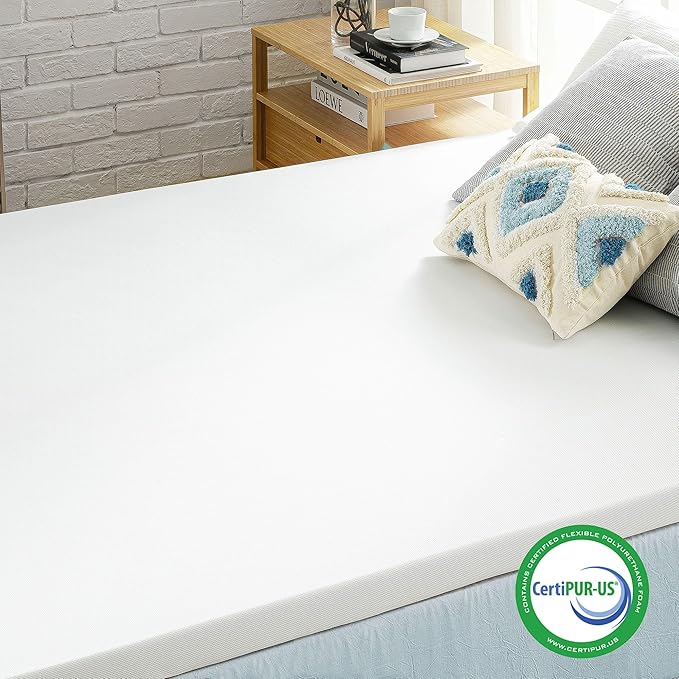 Best Price Mattress 3 Inch Gel Memory Foam Mattress Topper with Cover, CertiPUR-US Certified, Dorm Essentials, Full