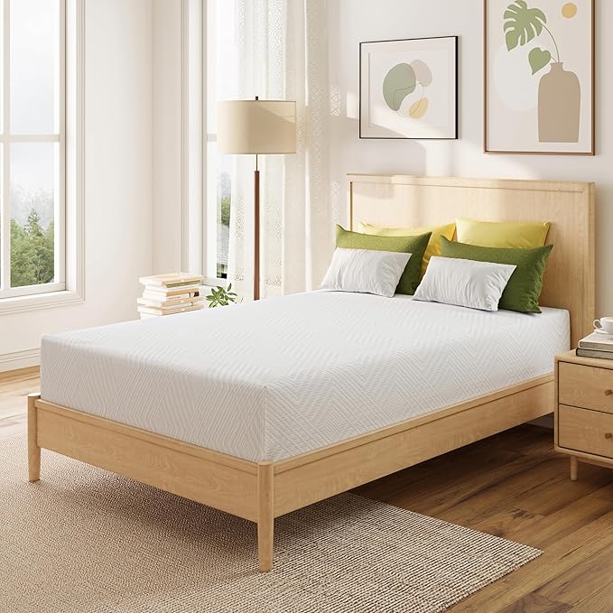 MLILY Full Mattress in a Box, 12 inch Mattresses for Platform Bed Double Size Daybed Bunk, Green Tea Memory Foam Mattress for Cool Sleep & Pressure Relief, Medium Firm