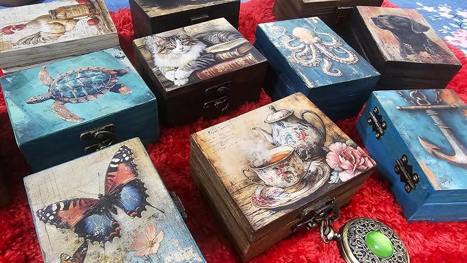 RK Collections Trinket Box Small Jewelry Keepsake Box | Trinket Box lovers Gift Idea, Animals Ornaments for Girls, Women, Gift Idea, Home Décor (Teapot) - Image 4