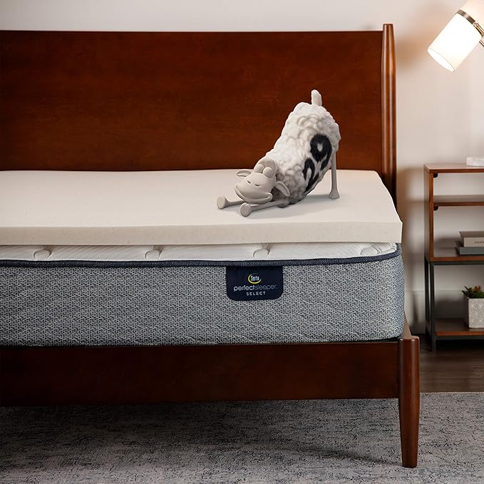 Serta CopperGel Cooling, Pressure-Relieving Memory Foam Mattress Topper, 2 Inch, Twin XL