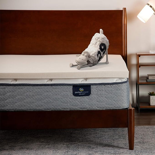 Serta CopperGel Cooling, Pressure-Relieving Memory Foam Mattress Topper, 2 Inch, Queen