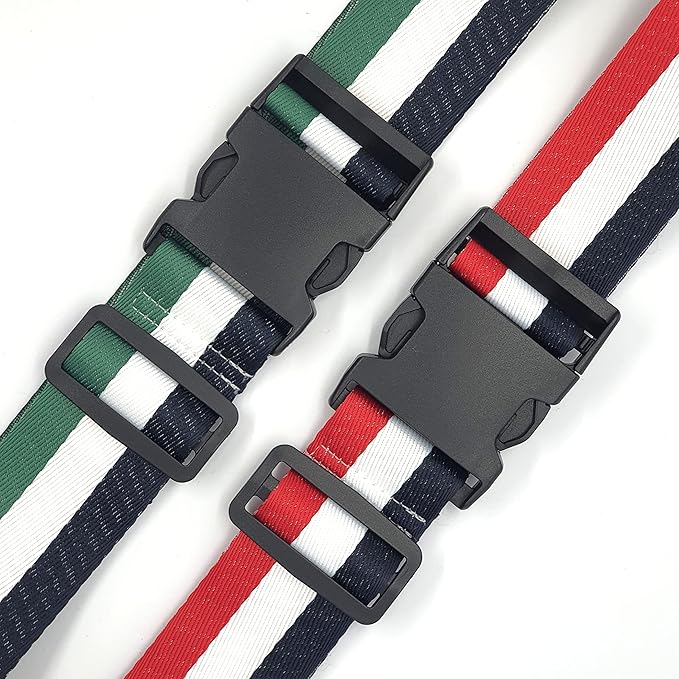 ONE K 2PCS Topper / Memory Foam Mattress Packing Straps for Moving or Storage (60" x 2", Tricolored Green)