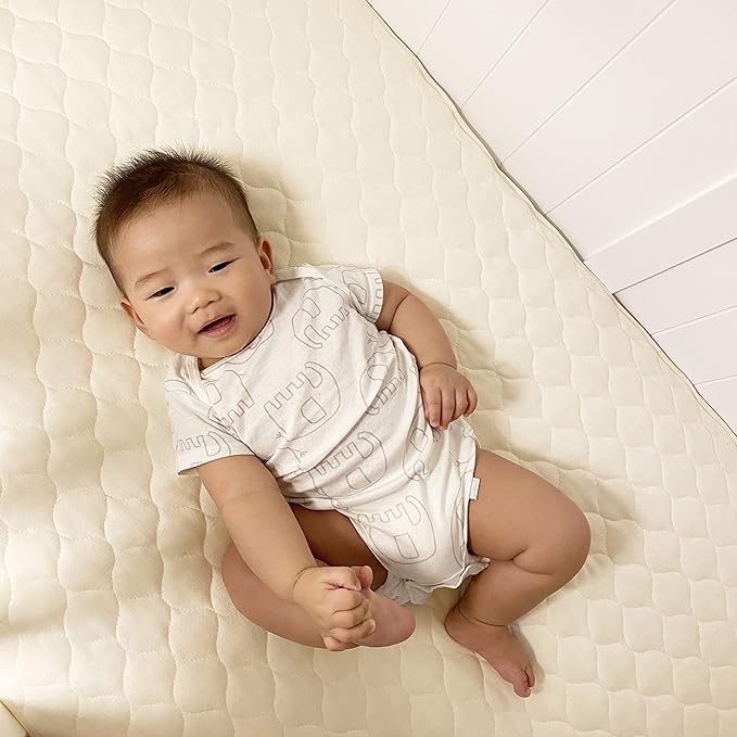 American Baby Company Waterproof Crib and Toddler Mattress Protector, Quilted Fitted Protector Pad Cover Made with Organic Cotton Top Layer, 52“ x 28" (Pack of 2)