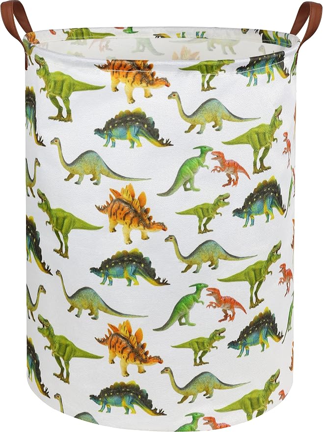HIYAGON Dinosaur Kids Laundry Hamper Baby Laundry Basket Cute Kids Hamper Toy Storage Bin Boys Hamper and Girls Dinosaur Room Decor(Toy Dinosaur) by HIYAGON