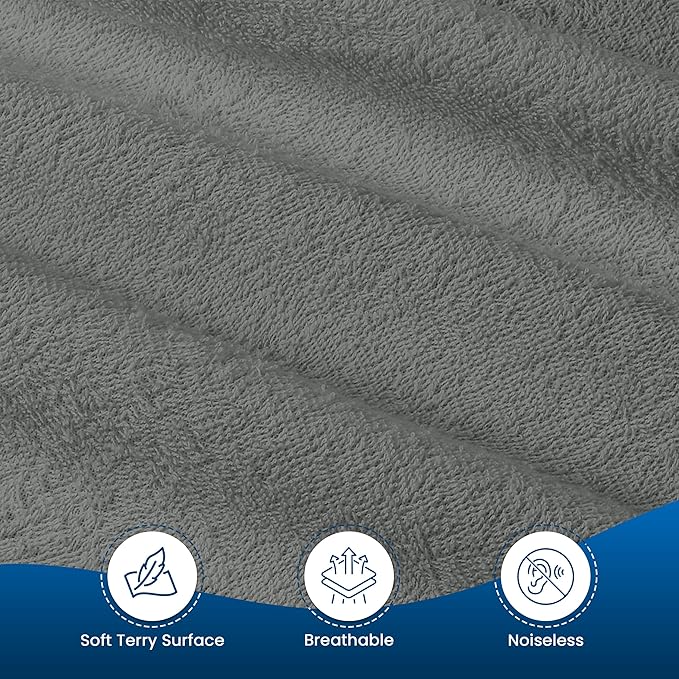 Twin XL Size Mattress Protector Waterproof, Premium 200 GSM Terry Mattress Cover, Soft & Breathable Bed Cover, Fitted Sheet Style Stretchable Deep Pockets 15" by Utopia Bedding (Gray)