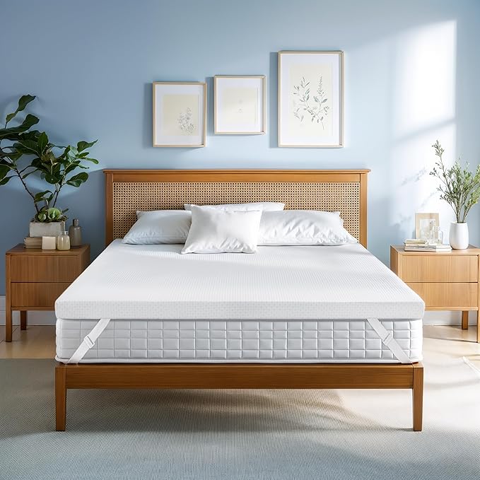 Subrtex Memory Foam Mattress Topper, 3 Inch Twin Gel-Infused Memory Foam Topper, High Density Cooling Bed Topper Pad with Breathable Removable Fitted Cover CertiPUR-US Certified
