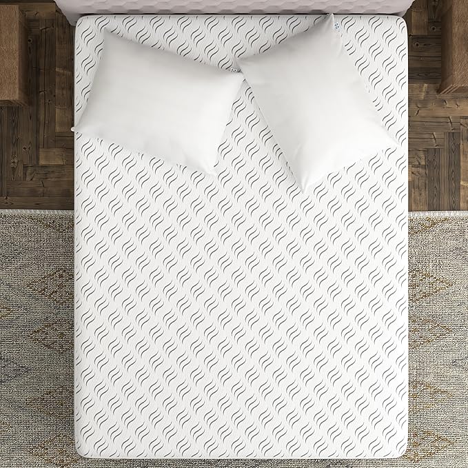 Sealy Flex Charcoal Mattress Cover Protector, Twin- PerfectGrip Stretch Sidewalls Fitted, Waterproof