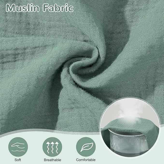 Basumee Muslin Bassinet Sheets for Baby Girl Boy 2 Pack Soft Breathable Baby Bedside Bassinet Fitted Sheets with Bottom Elastic Band Mattress Cover for Rectangle Oval Hourglass Bassinets