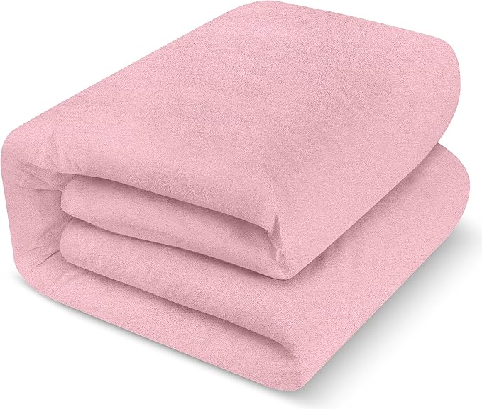 Utopia Bedding Waterproof Mattress Protector, Premium Terry Mattress Cover 200 GSM, Breathable, Fitted Style with Stretchable Pockets (Pink, Crib)