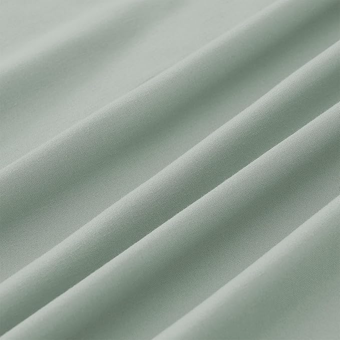 Modern Threads Soft Microfiber Solid Sheets - Luxurious Microfiber Bed Sheets - Includes Flat Sheet, Fitted Sheet with Deep Pockets, & Pillowcases Seafoam Full