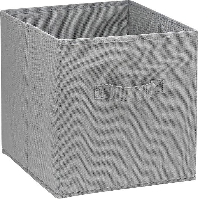 Handy Laundry Foldable Cube Storage Bins - 6 Pack - Decorative Fabric Storage Cubes are Collapsible & Great Organizer for Shelf, Closet or Underbed. Convenient for Clothes or Kids Toy Storage (Grey) - Image 2