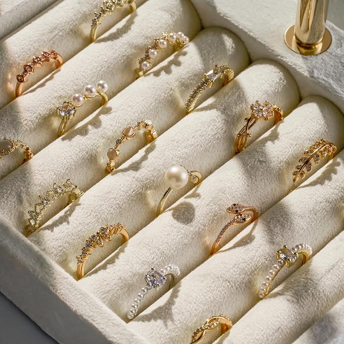 bussdis 3 Tier Bracelet Holder Display - Detachable T Bar Beige Velvet Bracelet Holder, Jewelry Holder Organizer for Bracelet, Necklace, Earrings, Rings - Image 2