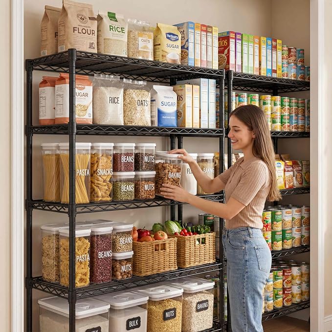 PrimeZone 6 Tier Wire Shelving with Wheels 79''H 1500lbs Storage Shelves NSF Certified Heavy Duty Steel Metal Shelf Adjustable Rolling Rack Kitchen Garage Closet Pantry Laundry 79''HX36''WX16''D - Image 4