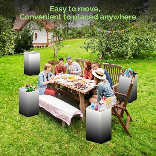 4 Pack Extra Large Disposable Trash Cans, Reusable Portable Garbage Can, 13 Gallon (21.6" H x 13.5" W x 10" D), Extra Thick Recycled Cardboard Portable Garbage Can and Recycling Bins,Black Gradient - Image 7