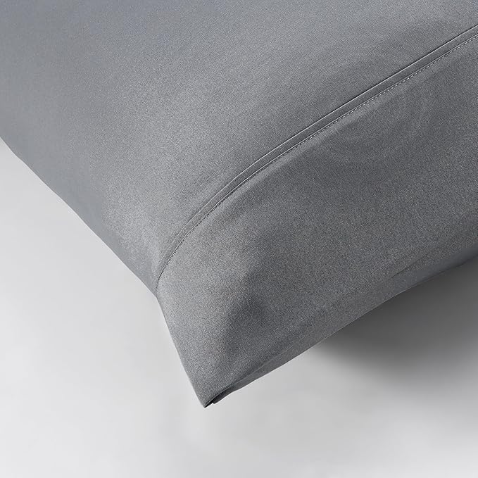 Modern Threads Soft Microfiber Solid Sheets - Luxurious Microfiber Bed Sheets - Includes Flat Sheet, Fitted Sheet with Deep Pockets, & Pillowcases Stone Full