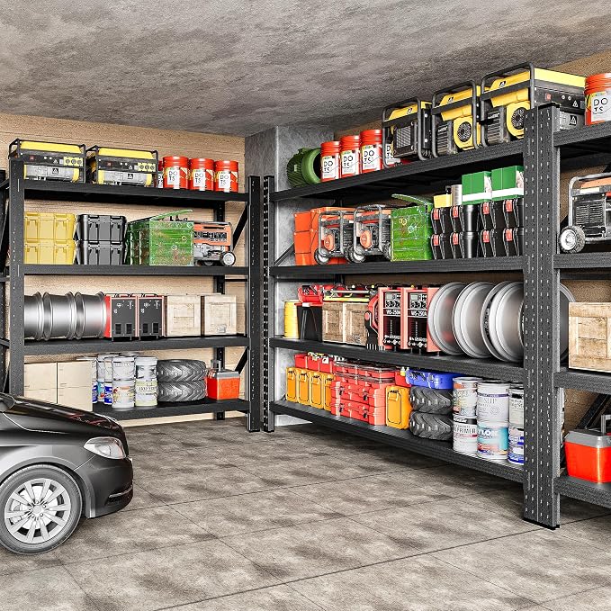 2000LBS Heavy Duty Garage Shelving Units,40" Wide & Deep Storage Shelves,Metal Garage Shelves,Large Storage Rack,Steel Shelf,Industrial Shelving for Shop,Warehouse,Basement,40" W x 20" D x 60" H - Image 8