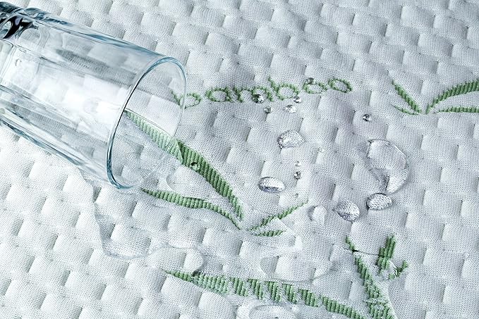 Masirs Waterproof Mattress Protector - Thick and Soft Quilted Fabric Will Give You a Comfortable, Quiet and Cool Night Sleep. Quality Fabric That is Durable and Machine Wash Really Well. (King Size)