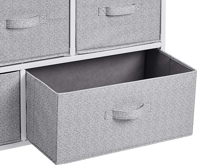Amazon Basics Extra Wide Fabric 5-Drawer Storage Organizer Unit for Bedroom Closet, White - Image 4