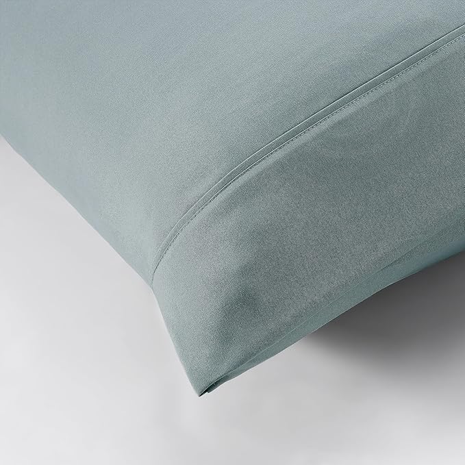 Modern Threads Soft Microfiber Solid Sheets - Luxurious Microfiber Bed Sheets - Includes Flat Sheet, Fitted Sheet with Deep Pockets, & Pillowcases Ocean California King